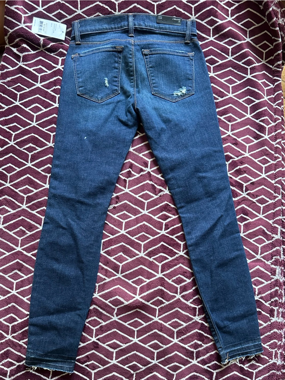 J Brand Skinny Distressed Jeans - Medium Blue - Picture 2 of 9